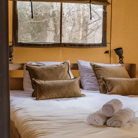 Tente en toile et en bois 4 personnes - La tente « De Bos » - Poêle