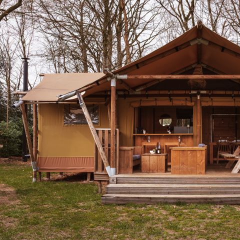 Tente en toile et en bois 6 personnes - La tente « De Heide » - Poêle