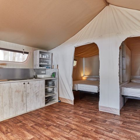 TENTE TOILE ET BOIS 4 personnes - Lodge Maasai (MA4)
