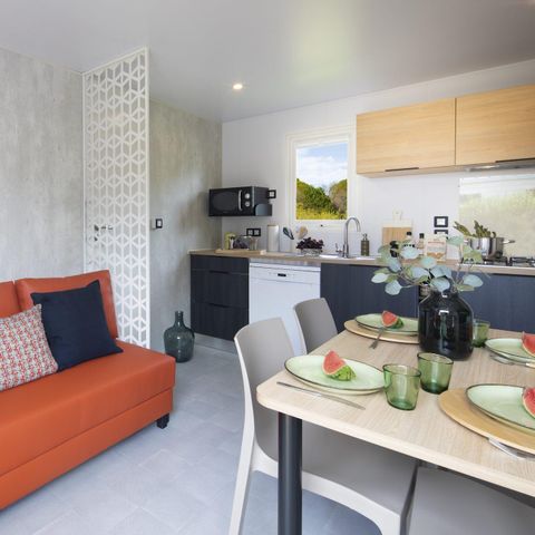 MOBILHOME 4 personnes - SAM - SUNELIA PRESTIGE 2ch/ 4p - 34m² - Terrasse couverte