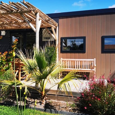 MOBILHOME 4 personnes - DIM - SUNELIA LUXE TAOS SPA 2ch/ 4p - 40m² - Pergola Exotique
