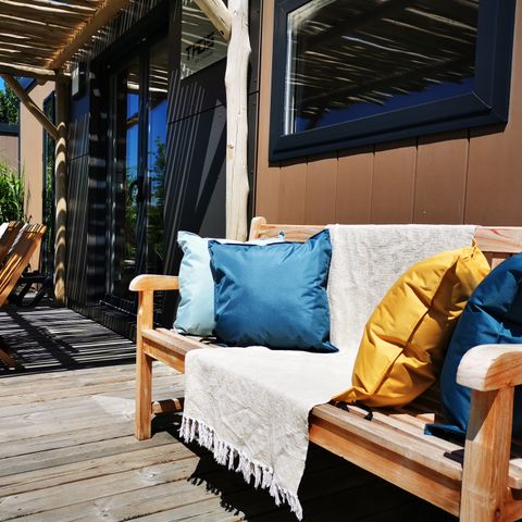 MOBILHOME 4 personnes - DIM - SUNELIA LUXE TAOS SPA 2ch/ 4p - 40m² - Pergola Exotique