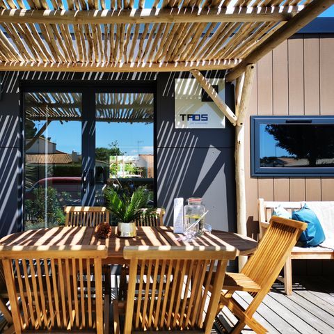 MOBILHOME 4 personnes - DIM - SUNELIA LUXE TAOS SPA 2ch/ 4p - 40m² - Pergola Exotique