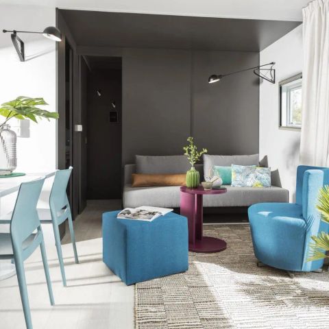 MOBILHOME 6 personnes - DIM - SUNELIA LUXE TAOS 3 ch / 6p - 40m² - Pergola exotique