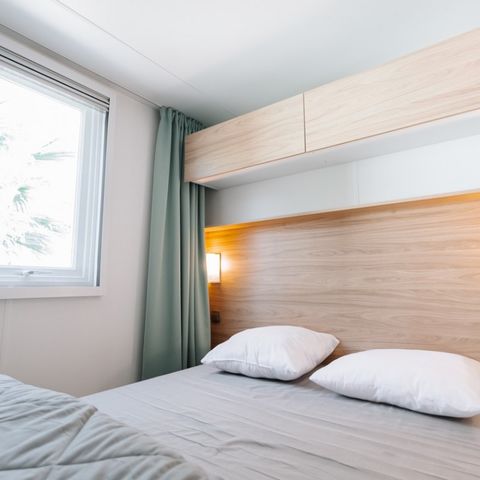 Mobilhome 6 personnes - Dimanche - SUNELIA - CONFORT - PLUS - 3 chambres - 35m² - Terrasse couverte