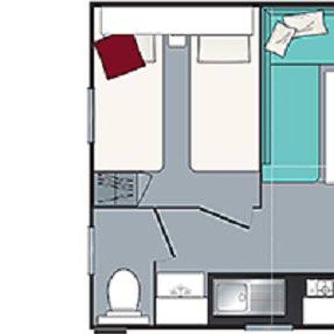 MOBILHOME 5 personnes - Confort 2 chambres (samedi au samedi)