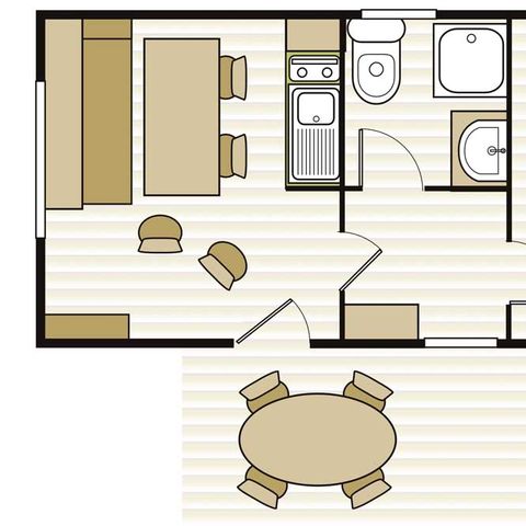 BUNGALOW 4 personnes - ALIZE 4 Pers Dimanche