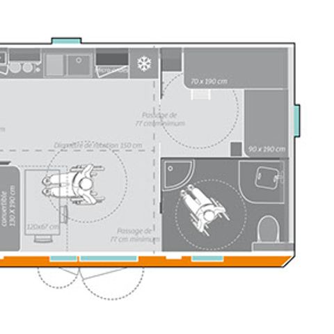 MOBILHOME 6 personnes - PMR MAHINA