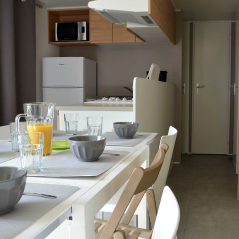 MOBILHOME 6 personnes - Cottage Premium - 3 chambres - 2 salles de bains - Draps, serviettes, plancha, forfait ménage inclus