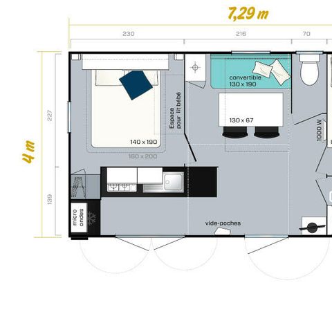 MOBILHOME 6 personnes - Maeva 3 Pièces 4/6 Personnes + TV