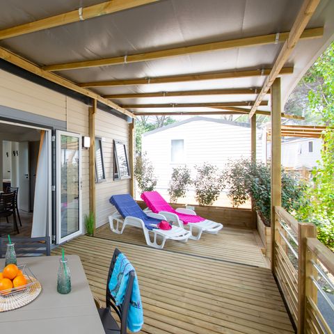 BUNGALOW 8 personnes - LUXE CONFORT 6/8 personnes 3 ch, CLIM / TV / WIFI gratuit