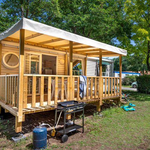 Mobilhome 6 personnes - Confort - TV - 3 chambres - -TV-terrasse couverte-plancha- 30m²