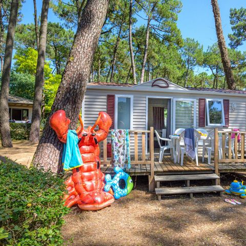 Mobilhome 6 personnes - Classique - 3 chambres - Sans - TV - -terrasse découverte-30m² - STANDARD