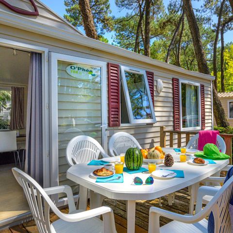 Mobilhome 6 personnes - Classique - 3 chambres - Sans - TV - -terrasse découverte-30m² - STANDARD