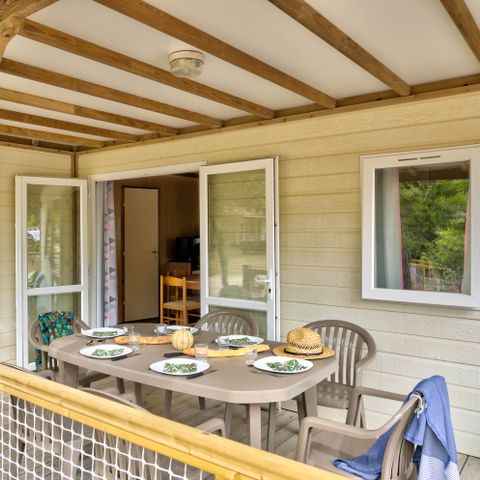 CHALET 7 personnes - Family 3ch-CLIM-terrasse XXL couverte-TV-LV-plancha-32m²| PREMIUM