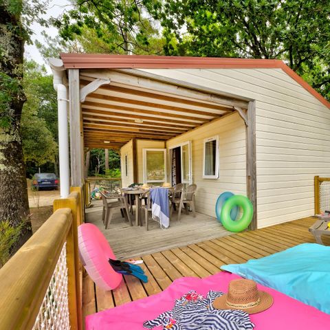 CHALET 7 personnes - Family 3ch-CLIM-terrasse XXL couverte-TV-LV-plancha-32m²| PREMIUM
