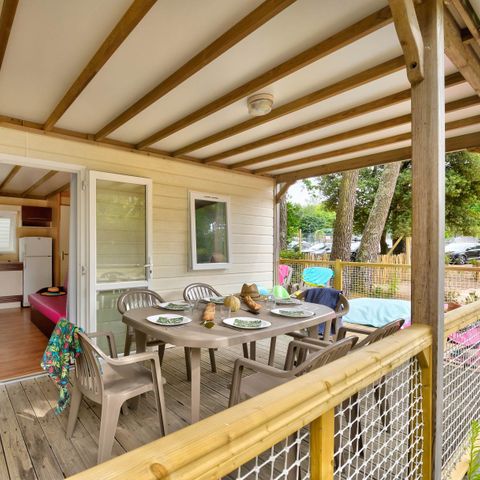 CHALET 7 personnes - Family 3ch-CLIM-terrasse XXL couverte-TV-LV-plancha-32m²| PREMIUM