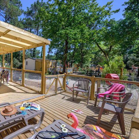 MOBILHOME 8 personnes - Family 4ch-CLIM-terrasse XXL couverte-TV-LV-plancha-38m²| PREMIUM  