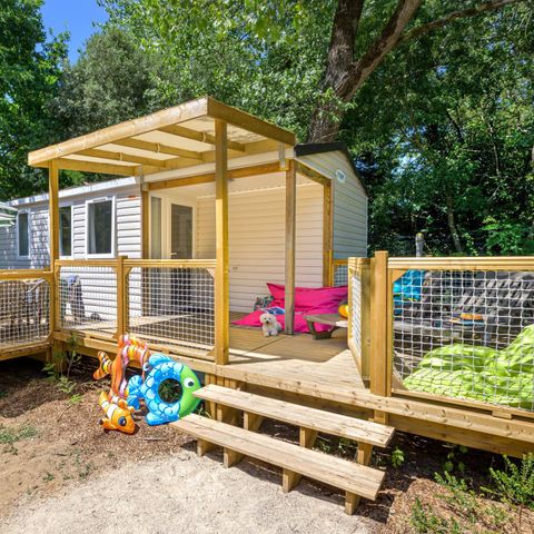 MOBILHOME 6 personnes - Family 3ch-CLIM-terrasse XXL couverte-TV-LV-plancha-30m² | PREMIUM 