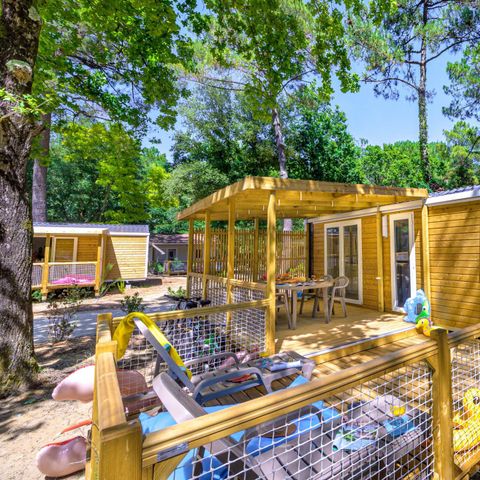MOBILHOME 5 personnes - Family 2ch-CLIM-terrasse XXL couverte-TV-LV-plancha-28m² | PREMIUM