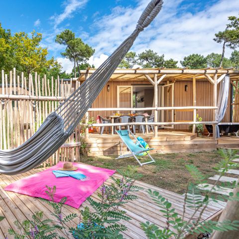 MOBILHOME 4 personnes - Garden 2ch-CLIM-baignoire-TV-LV-plancha-terrasse couverte-31m² | PREMIUM