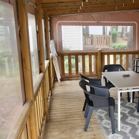 Mobilhome 5 personnes - Life - 2 chambres - PMR- - CLIM -TV-lave-vaisselle-plancha-32m²-terrasse couverte - PREMIUM