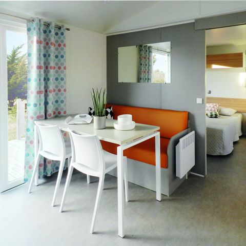 MOBILHOME 5 personnes - Life 2ch PMR- CLIM -TV-LV-plancha-32m²-terrasse couverte | PREMIUM 