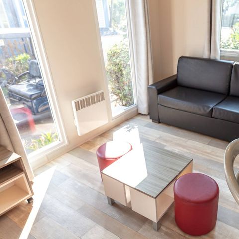 MOBILHOME 4 personnes -  Comfort | 2 Ch. | 4 Pers. | Terrasse surélevée | Toit terrasse | 1 SDB | Clim.