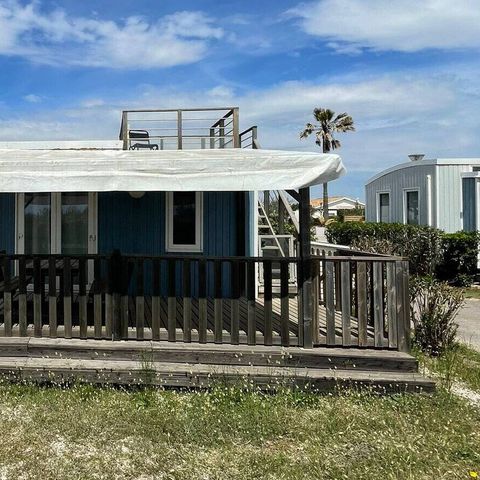 MOBILHOME 4 personnes -  Comfort | 2 Ch. | 4 Pers. | Terrasse surélevée | Toit terrasse | 1 SDB | Clim.