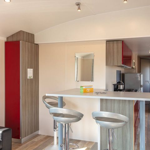 MOBILHOME 4 personnes -  Comfort | 2 Ch. | 4 Pers. | Terrasse surélevée | Toit terrasse | 1 SDB | Clim.