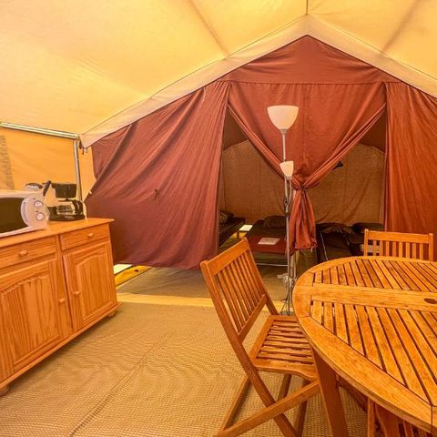 Tente en toile et en bois 4 personnes - Tente Toile & Bois, sans sanitaires