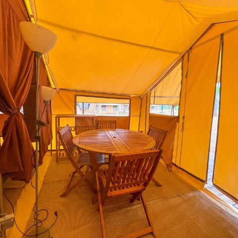 Tente en toile et en bois 4 personnes - Tente Toile & Bois, sans sanitaires
