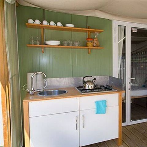TENTE TOILE ET BOIS 5 personnes - Tente Lodge | 2 Ch. | 4/5 Pers. | Clim.