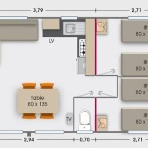 MOBILHOME 6 personnes - Excelle