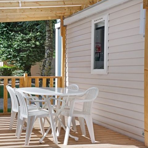 MOBILHOME 5 personnes - Classic | 2 Ch. | 5 Pers. | Terrasse surélevée non couverte | 1 SDB | Clim.