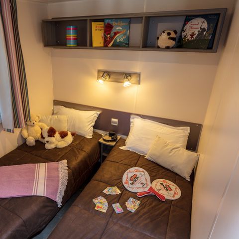 MOBILHOME 6 personnes - Classic | 2 Ch. | 4/6 Pers. | Terrasse surélevée non couverte | 1 SDB | Clim