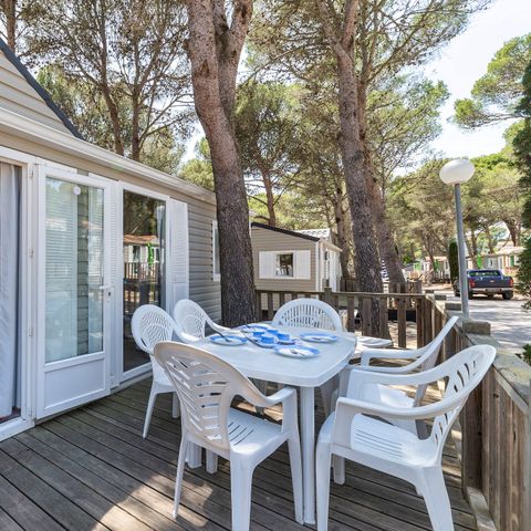 MOBILHOME 6 personnes - Classic | 2 Ch. | 4/6 Pers. | Terrasse surélevée non couverte | 1 SDB | Clim