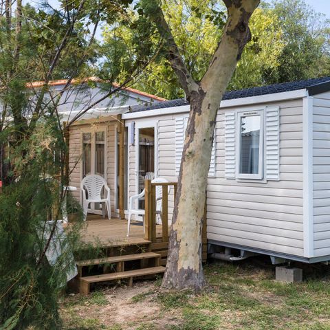 MOBILHOME 6 personnes - Comfort | 3 Ch. | 6 Pers. | Terrasse surélevée | 1 SDB | Clim.