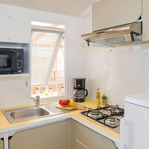MOBILHOME 5 personnes - Classic | 2 Ch. | 5 Pers. | Terrasse surélevée non couverte | 1 SDB | Clim.