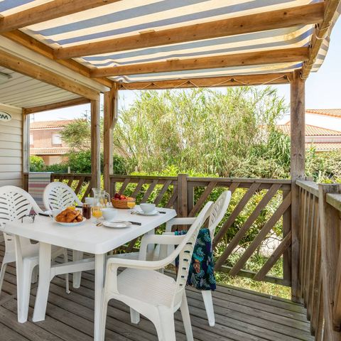 MOBILHOME 6 personnes - Comfort | 3 Ch. | 6 Pers. | Terrasse Simple | 1 SDB | Clim.