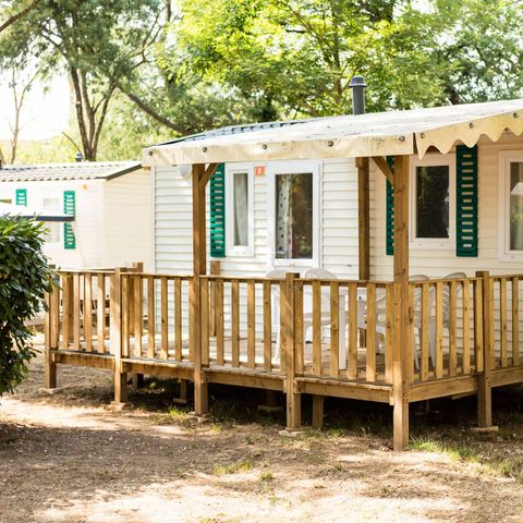 MOBILHOME 4 personnes - Classic | 2 Chambres | 4 Couchages | Terrasse semi couverte | 1 Salle de bain | Climatisation