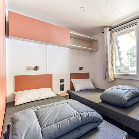 MOBILHOME 6 personnes - Mobil-home | Premium Azure | 3 Ch. | 6 Pers. | Terrasse surélevée | Clim. | TV