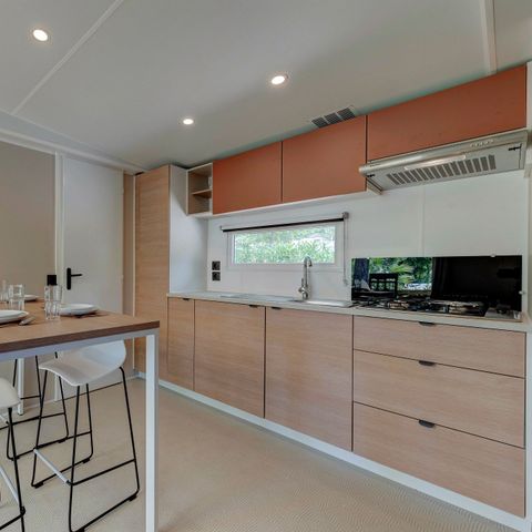 MOBILHOME 6 personnes - Mobil-home | Premium Azure | 3 Ch. | 6 Pers. | Terrasse surélevée | Clim. | TV