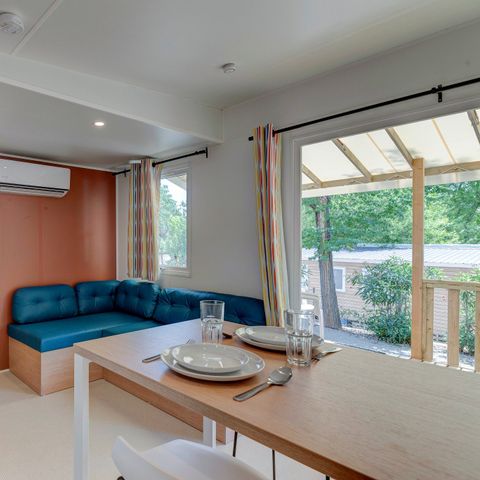 MOBILHOME 6 personnes - Mobil-home | Premium Azure | 3 Ch. | 6 Pers. | Terrasse surélevée | Clim. | TV