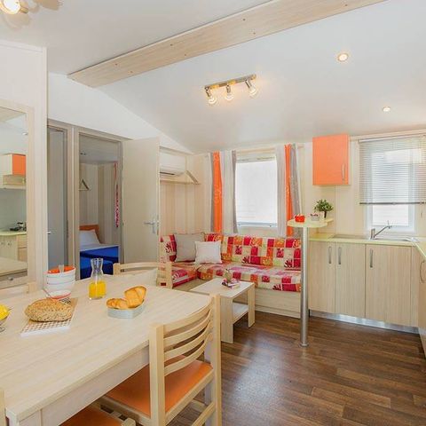 MOBILHOME 6 personnes - Classic | 3 Ch. | 6 Pers. | Terrasse surélevée | 1 SDB | Clim