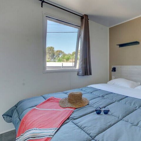 MOBILHOME 6 personnes - Premium | 3 Ch. | 6 Pers. | Terrasse surélevée | 1 SDB | Clim. | TV