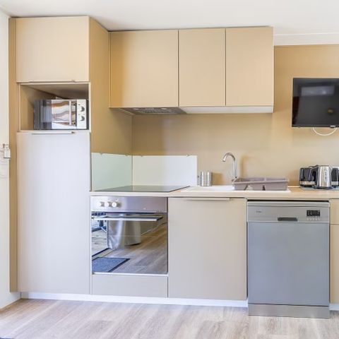 MOBILHOME 8 personnes - Ultimate Plus | 3 Ch. | 6/8 Pers. | Terrasse Lounge | Outdoor kitchen | 2 SDB | Clim. | TV