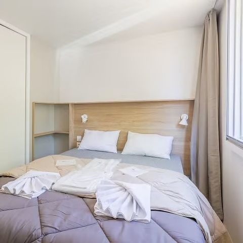 MOBILHOME 8 personnes - Ultimate Plus | 3 Ch. | 6/8 Pers. | Terrasse Lounge | Outdoor kitchen | 2 SDB | Clim. | TV