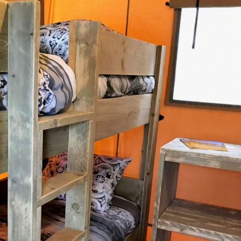 Tente en toile et en bois 4 personnes - SAFARI - 2 chambres