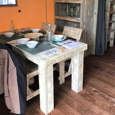 Tente en toile et en bois 4 personnes - SAFARI - 2 chambres